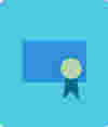 Icon of a certificate in blue tone.