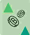 Icon in green tone of two coins with the letter 'B' representing 'Pricing'.